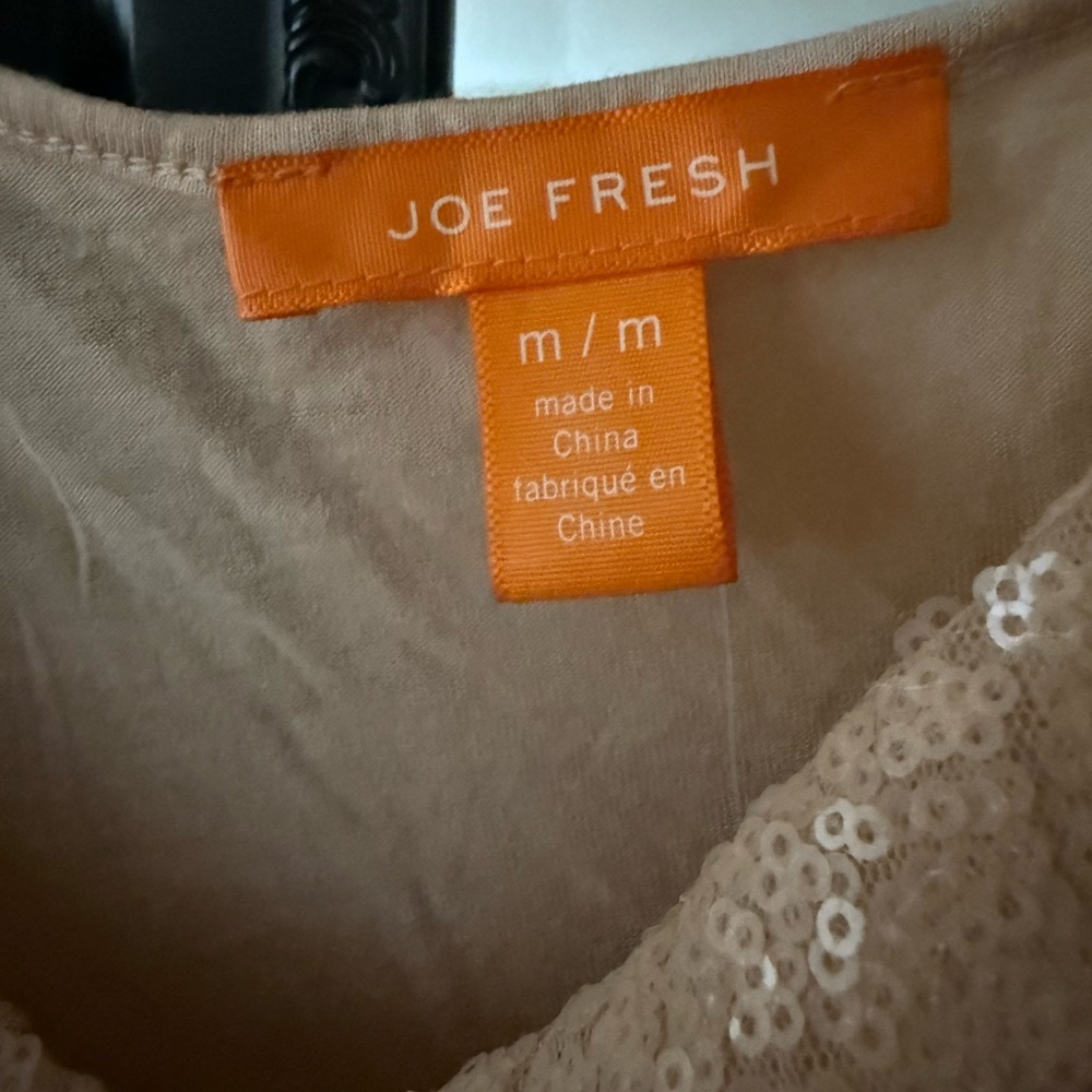 Joe Fresh Sequin Beige Tank Top - Picture 3 of 3
